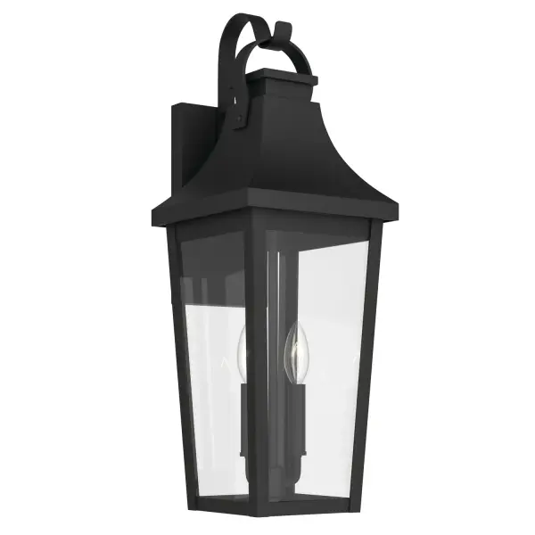 Cleary Two Light Outdoor Wall Mount in Textured Black