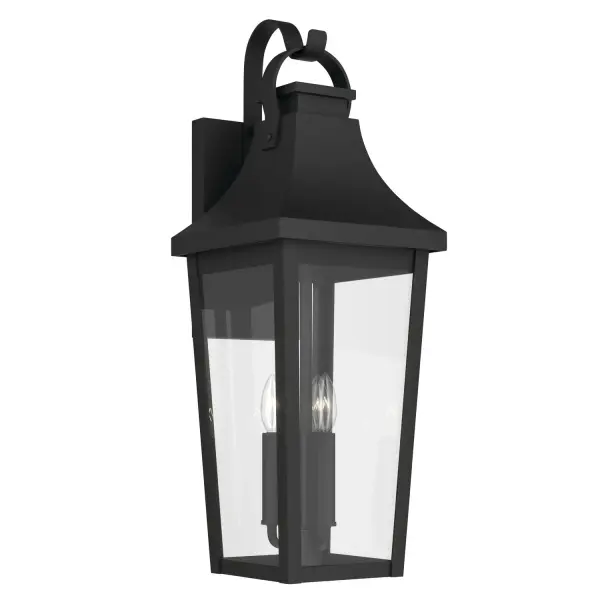 Cleary Three Light Outdoor Wall Mount in Textured Black