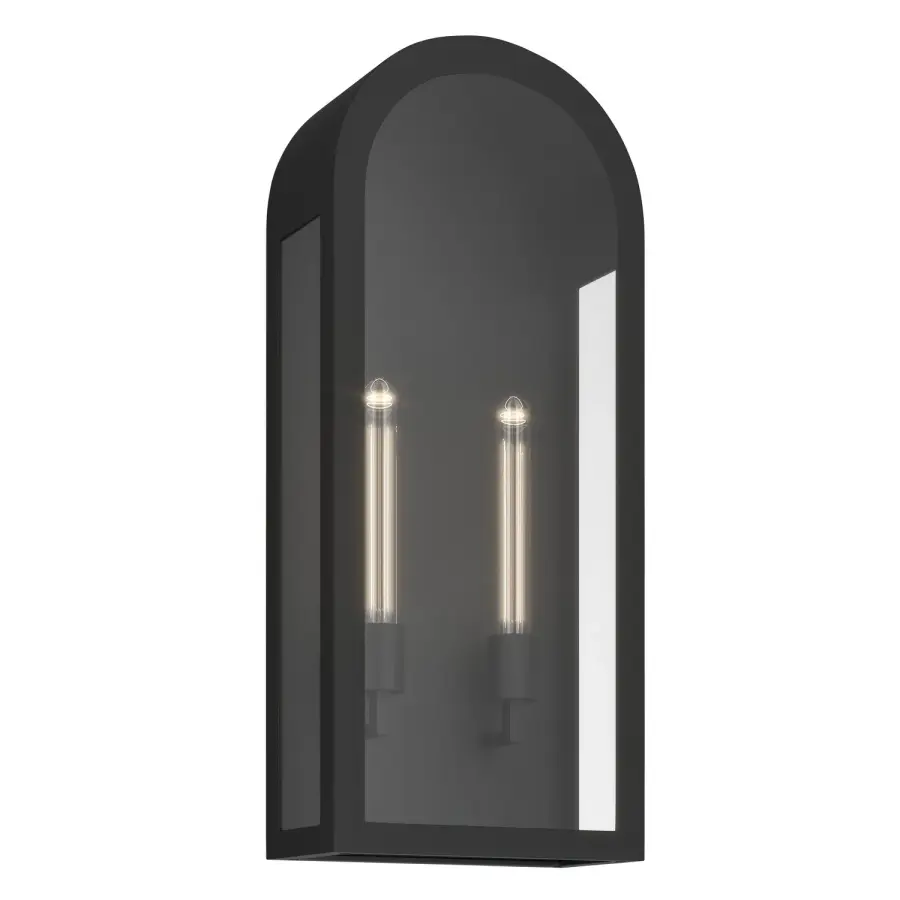 Marea Two Light Outdoor Wall Mount in Textured Black