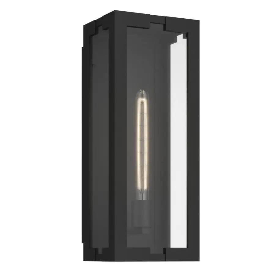Calen Outdoor Wall Sconce in Textured Black