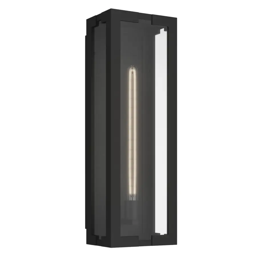 Calen Outdoor Wall Sconce in Textured Black