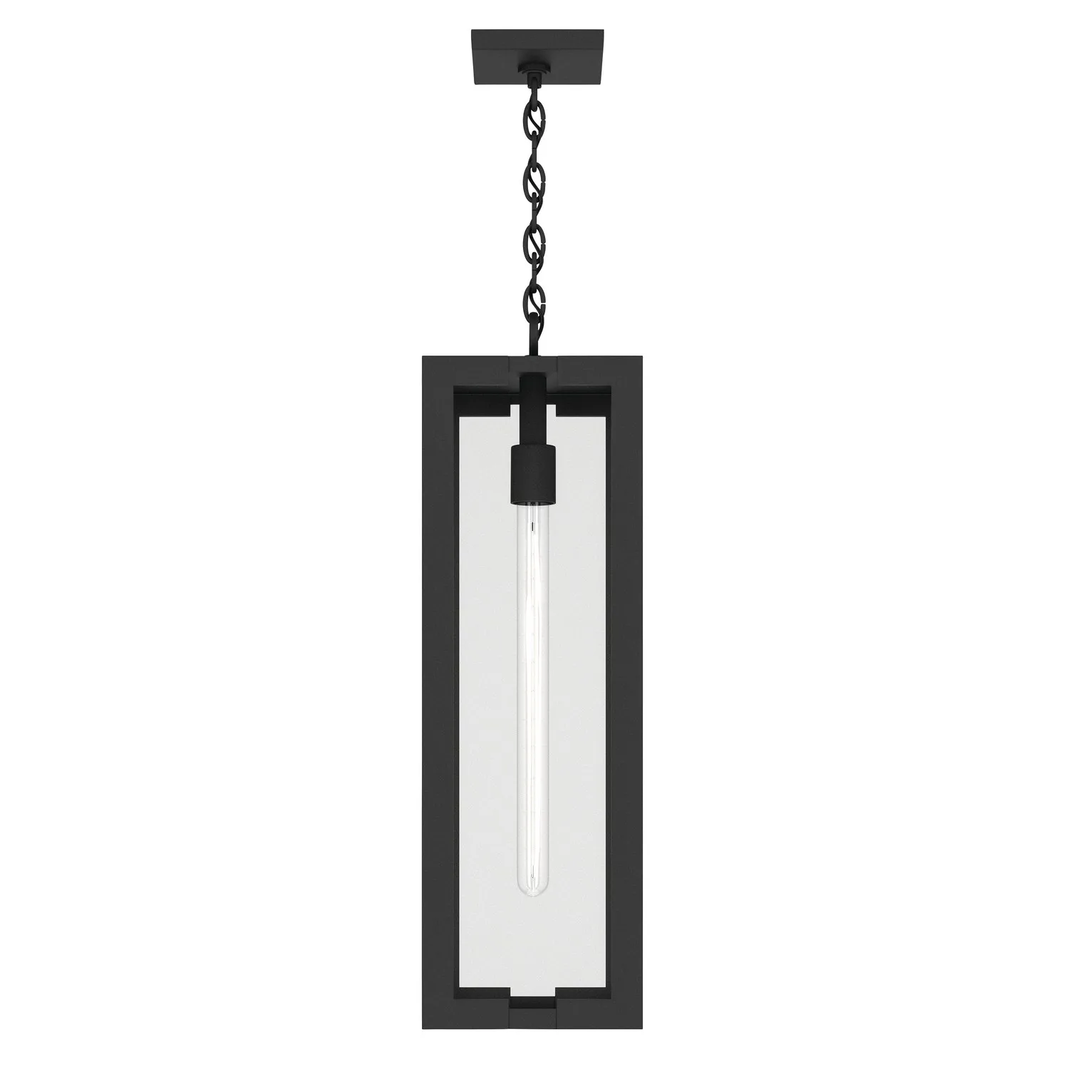 Calen One Light Outdoor Pendant in Textured Black