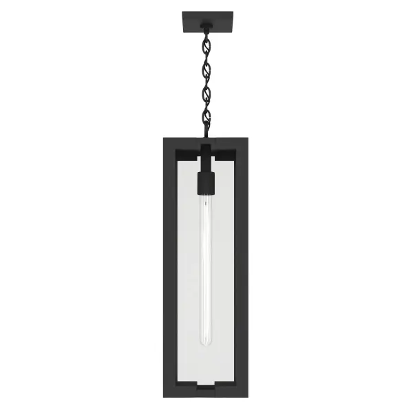 Calen One Light Outdoor Pendant in Textured Black