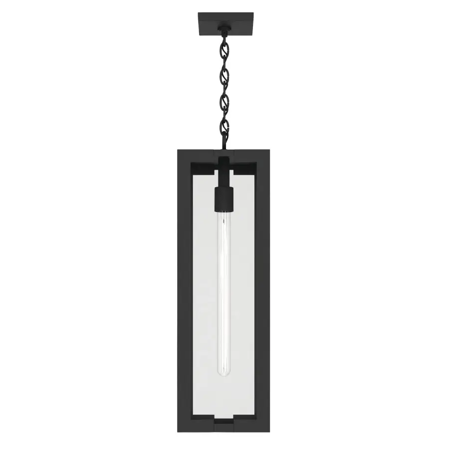 Calen One Light Outdoor Pendant in Textured Black