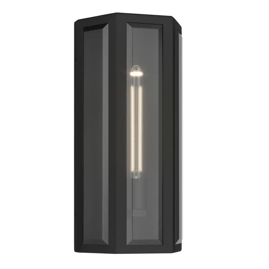 Berens One Light Outdoor Wall Mount in Textured Black