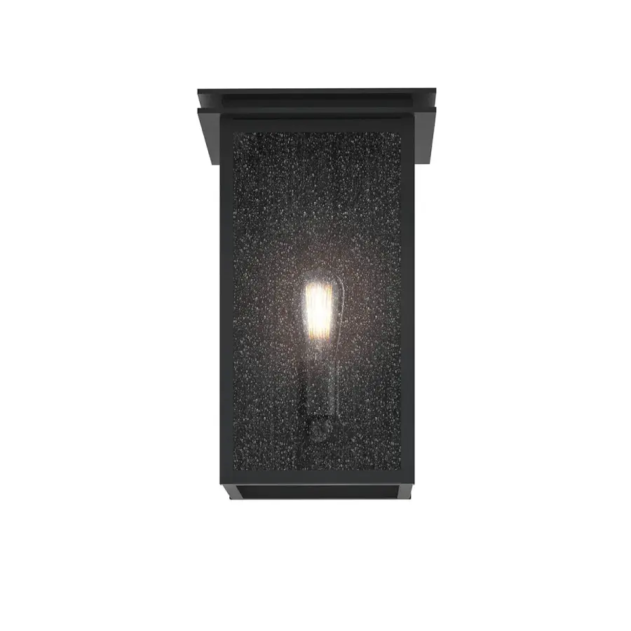 Charming Farmhouse-Style Outdoor Wall Light with Seeded Glass - Image 3