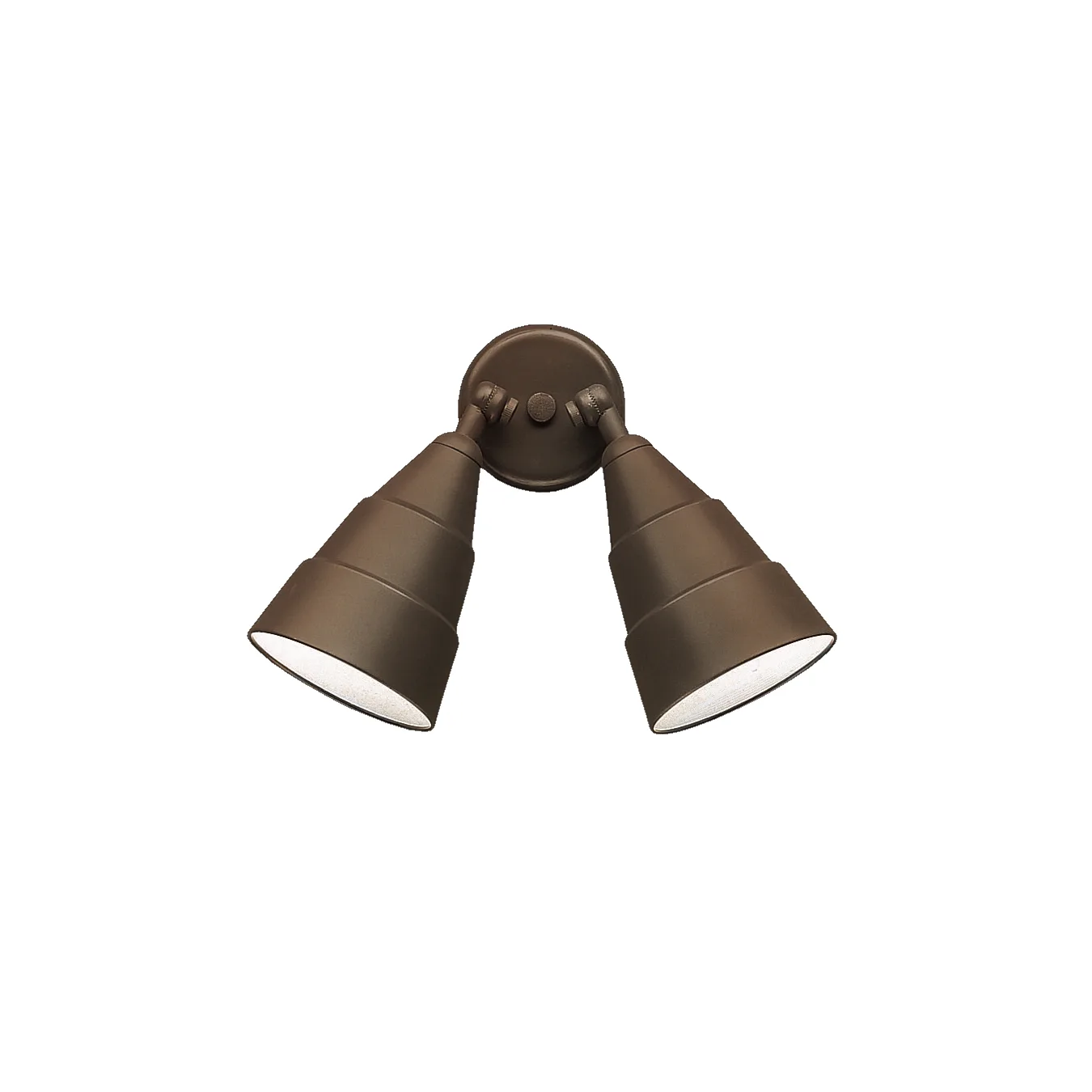 Two Light Outdoor Wall Mount Spotlight in Architectural Bronze