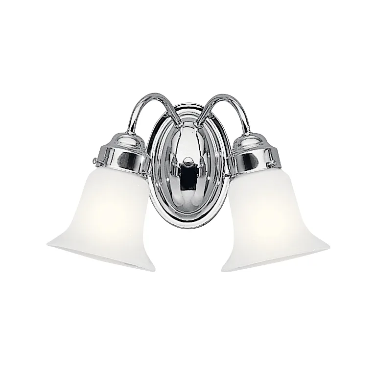 Two Light Bath Vanity in Chrome