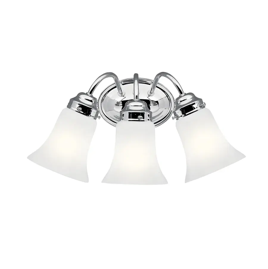 Three Light Bath Vanity in Chrome