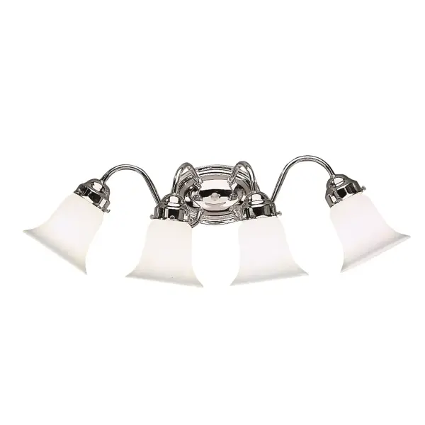 Four Light Bath Vanity in Chrome