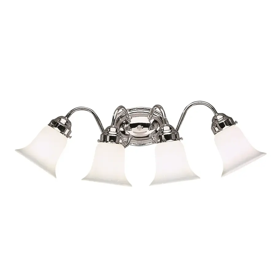 Four Light Bath Vanity in Chrome