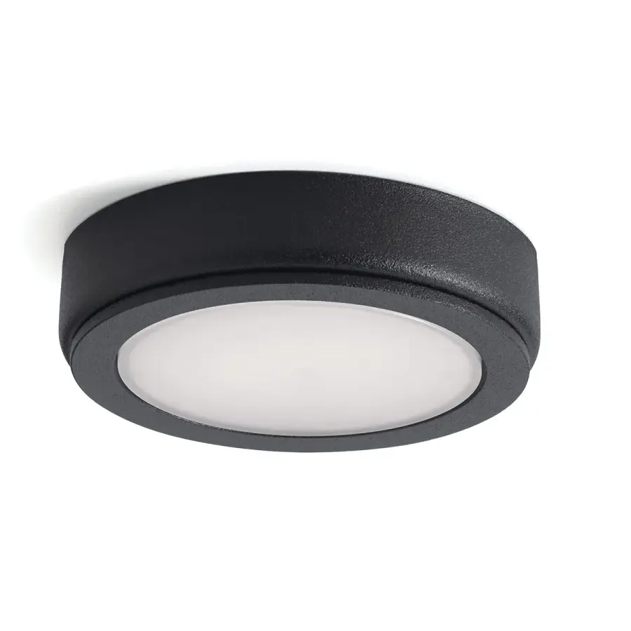 6D Series 24V LED Disc Light in Textured Black
