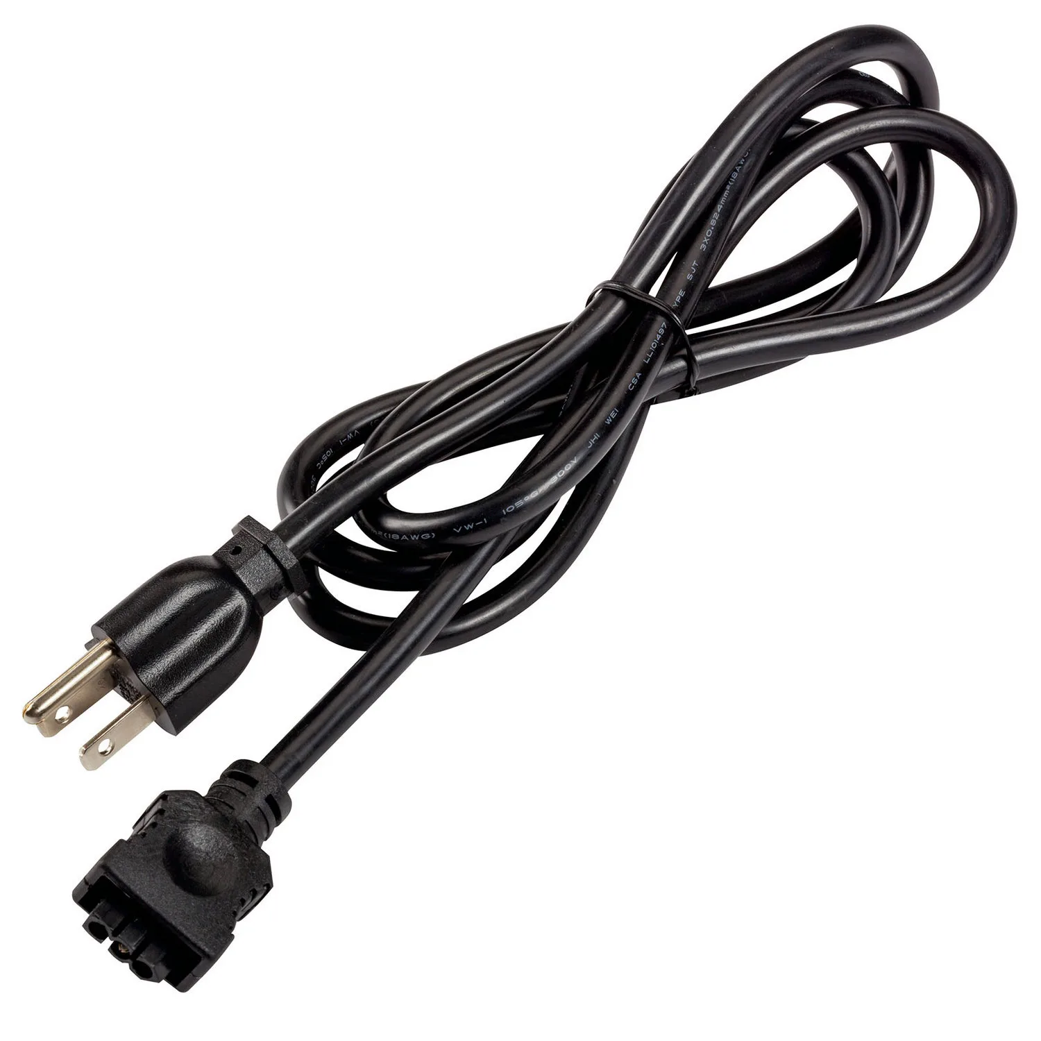 Under Cabinet 3-Prong Power Cord - Black