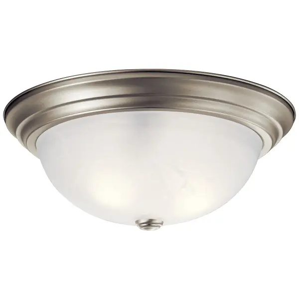 Brushed Nickel 3-Light Flush Mount Ceiling Light - Image 1