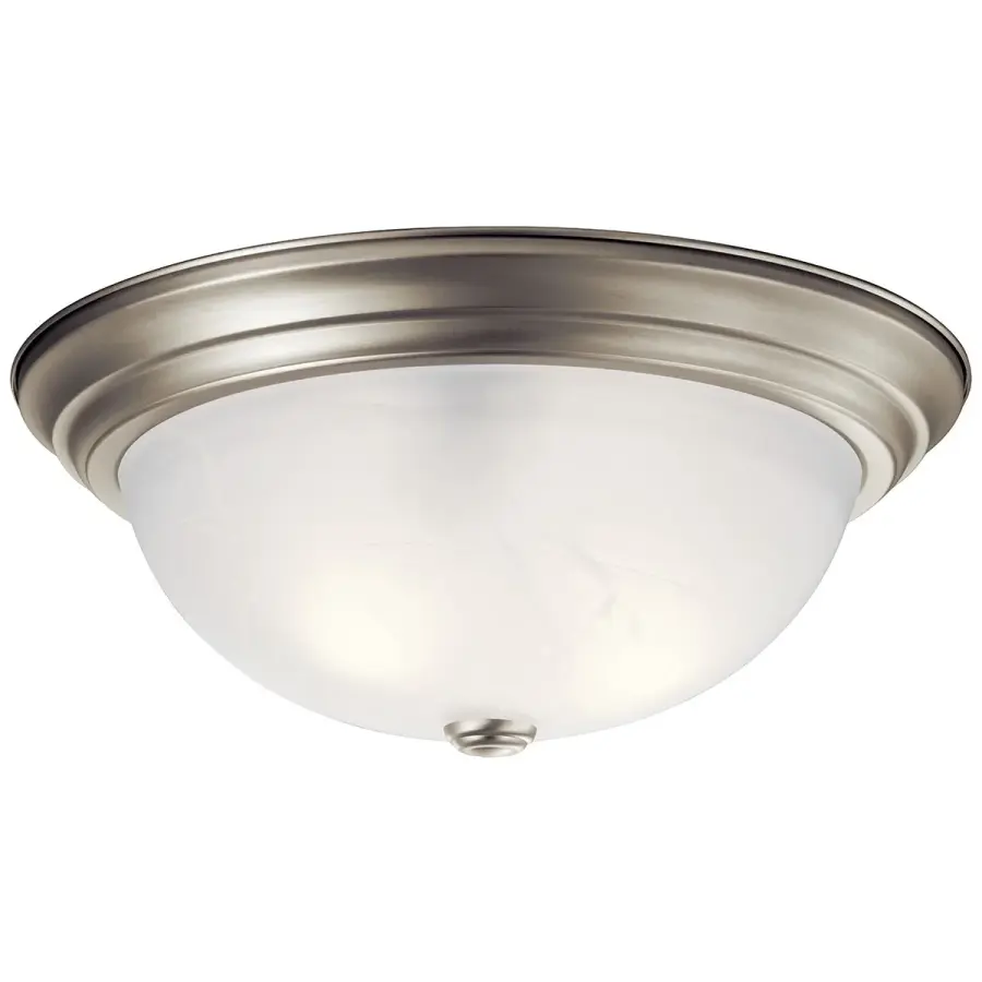 Brushed Nickel 3-Light Flush Mount Ceiling Light - Image 1