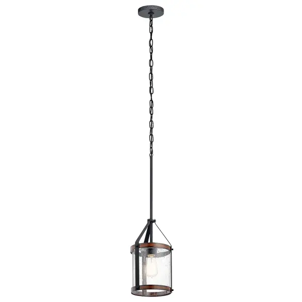 Barrington Mini Pendant in Distressed Black - Image 1