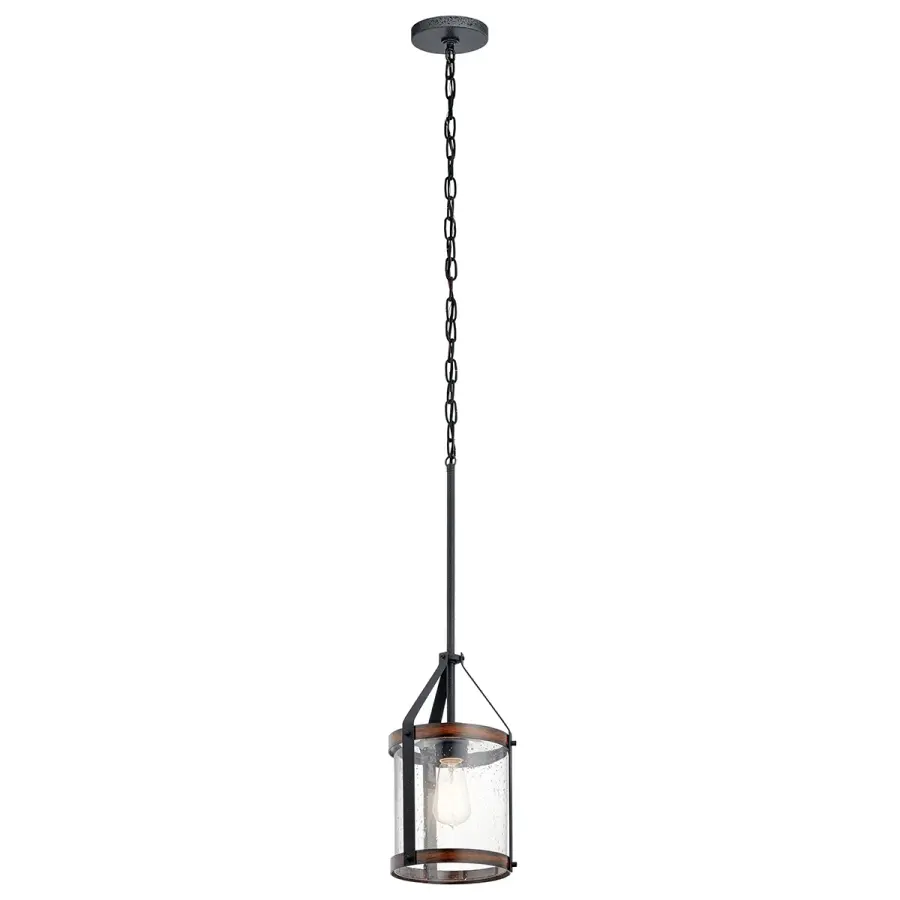 Barrington Mini Pendant in Distressed Black - Image 1