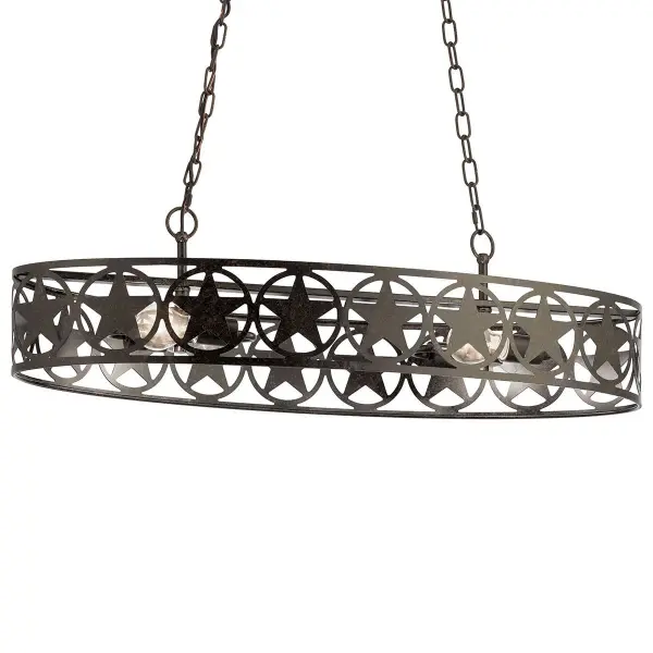 The Branko 4-Light Pendant combines industrial style with warm aged bronze finish, creating a striking focal point over kitchen islands and dining tables. Its 34-inch linear design provides excellent task lighting.
