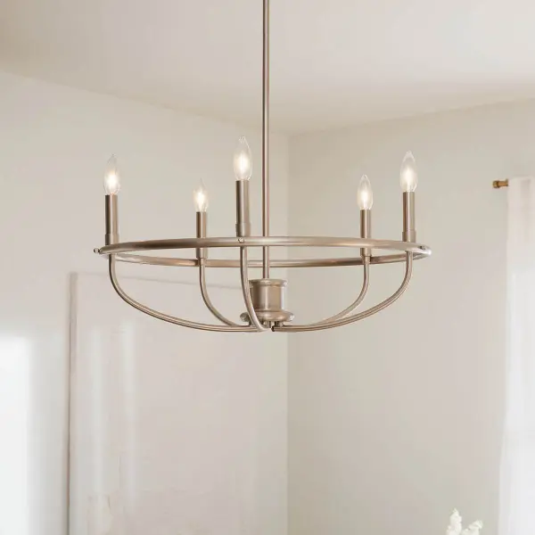 Bethel 5-Light Chandelier in Brushed Nickel - Image 5
