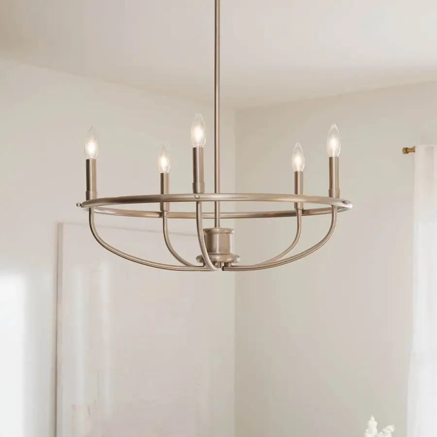 Bethel 5-Light Chandelier in Brushed Nickel - Image 5