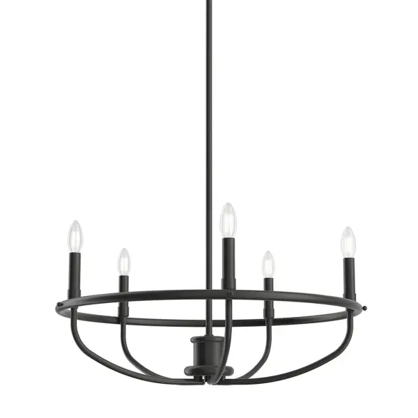 Bethel 5-Light Chandelier in Black - Image 1