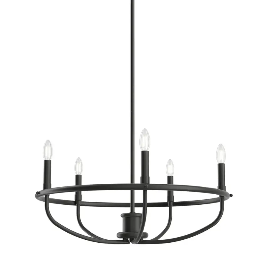 Bethel 5-Light Chandelier in Black - Image 1