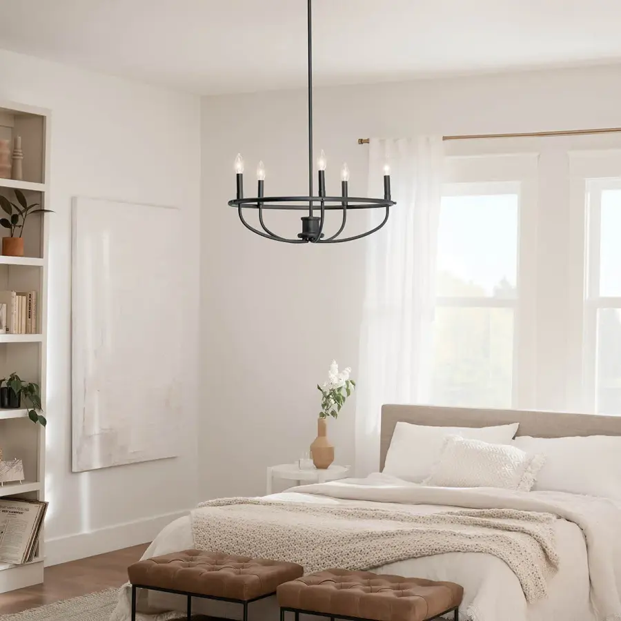 Bethel 5-Light Chandelier in Black - Image 8