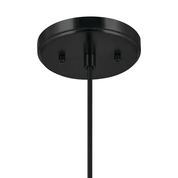 Clove Mini Pendant in Black & Brushed Natural Brass - Image 3