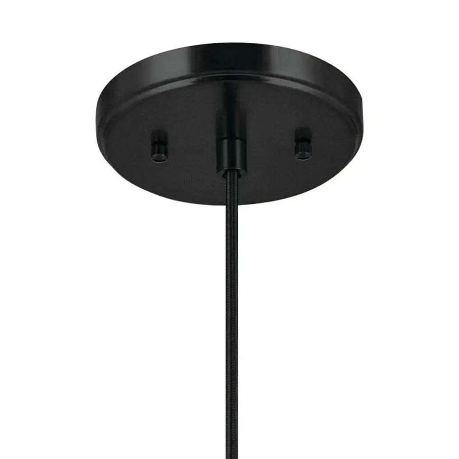 Clove Mini Pendant in Black & Brushed Natural Brass - Image 3