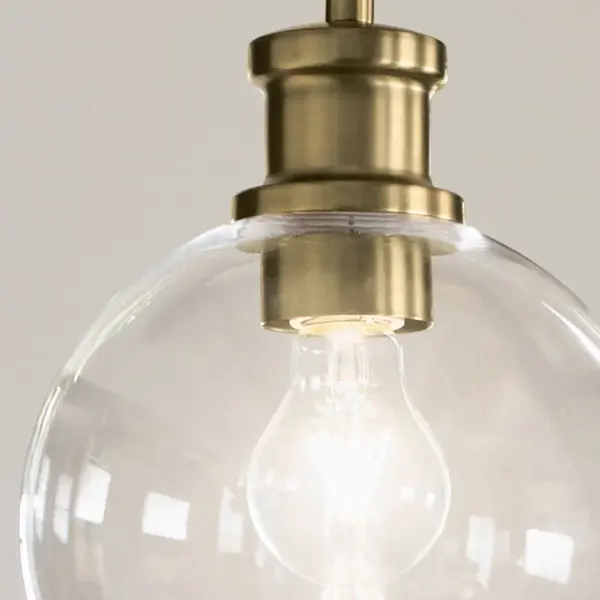 Clove Mini Pendant in Black & Brushed Natural Brass - Image 5