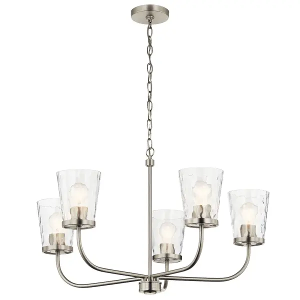 Elegant Coastal-Inspired Chandelier with Water Glass Shades - Image 2