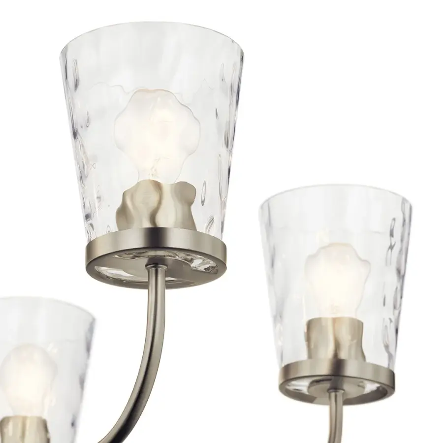 Elegant Coastal-Inspired Chandelier with Water Glass Shades - Image 3
