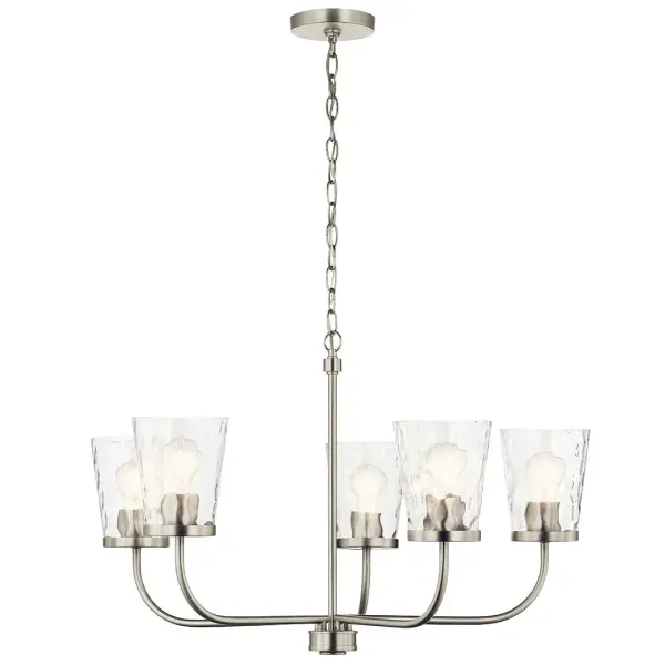 Elegant Coastal-Inspired Chandelier with Water Glass Shades - Image 4