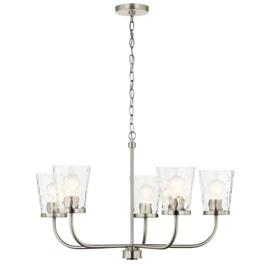 Elegant Coastal-Inspired Chandelier with Water Glass Shades - Image 4