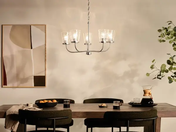 Elegant Coastal-Inspired Chandelier with Water Glass Shades - Image 9