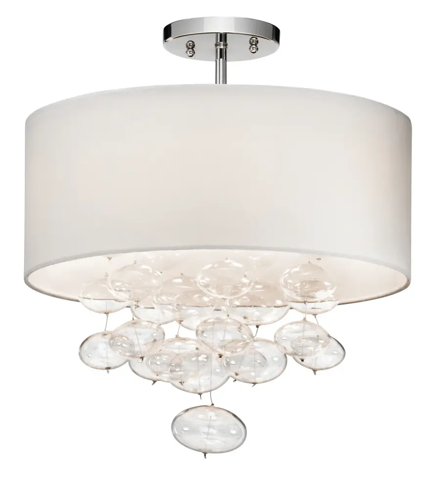 Piatt 3-Light Semi-Flush Mount in Chrome