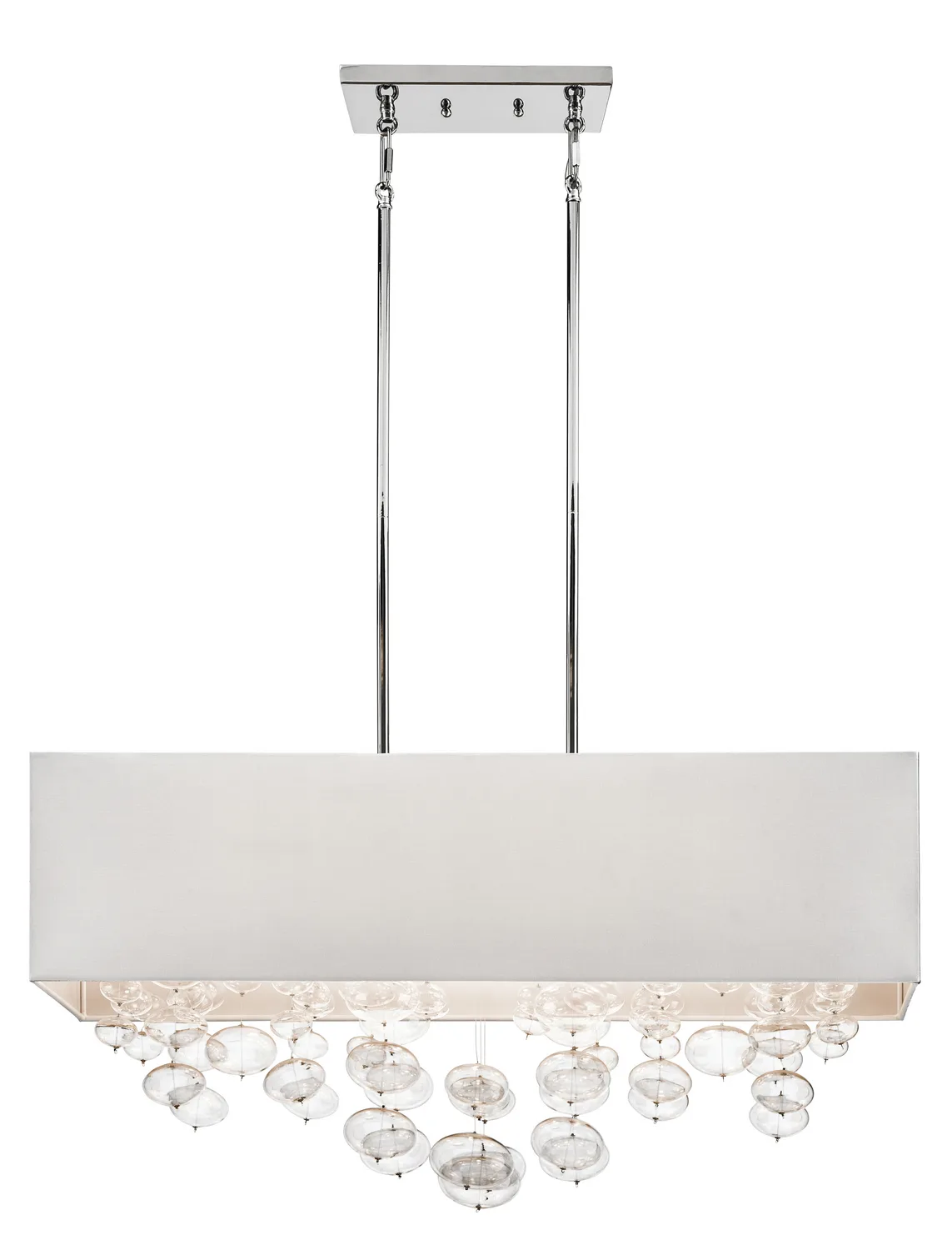 Piatt 6-Light Linear Chandelier in Chrome