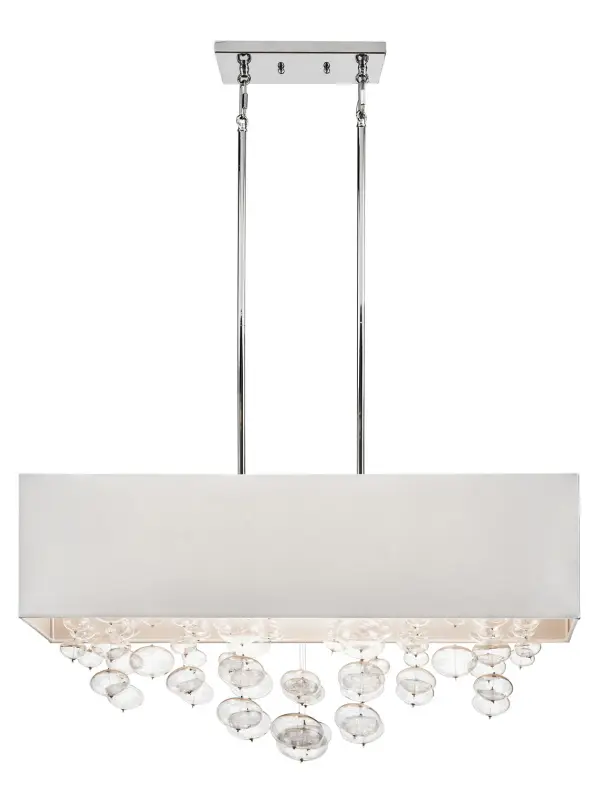 Piatt 6-Light Linear Chandelier in Chrome