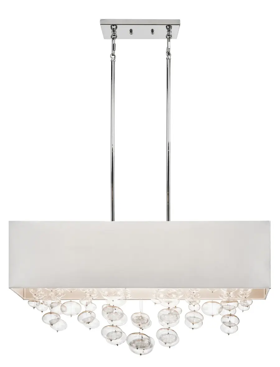 Piatt 6-Light Linear Chandelier in Chrome