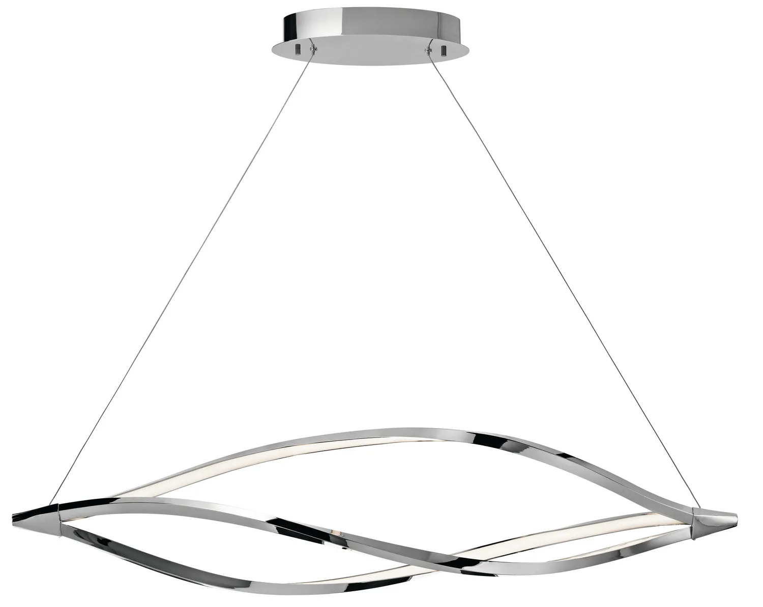 Meridian LED Linear Chandelier in Chrome