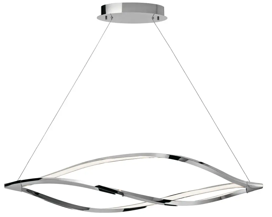 Meridian LED Linear Chandelier in Chrome