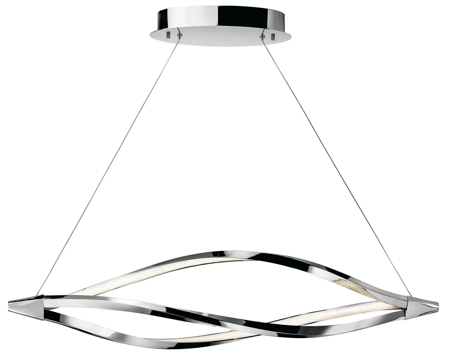Meridian LED Linear Chandelier in Chrome