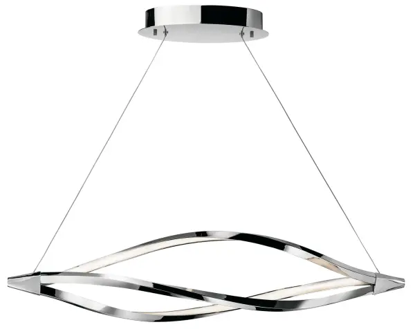 Meridian LED Linear Chandelier in Chrome
