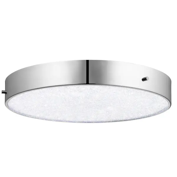 The Crystal Moon combines sparkling cubic zirconia crystals with modern LED technology in a low-profile design. Perfect for spaces with standard ceiling heights, it delivers 2200 lumens of warm 3000K light while adding glamorous sparkle.