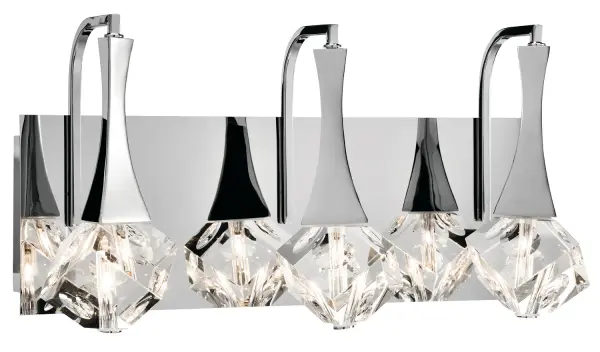 Rockne LED 3-Light Bath Vanity in Chrome
