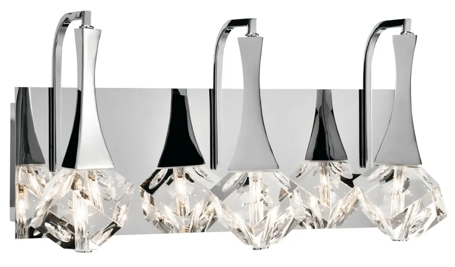 Rockne LED 3-Light Bath Vanity in Chrome