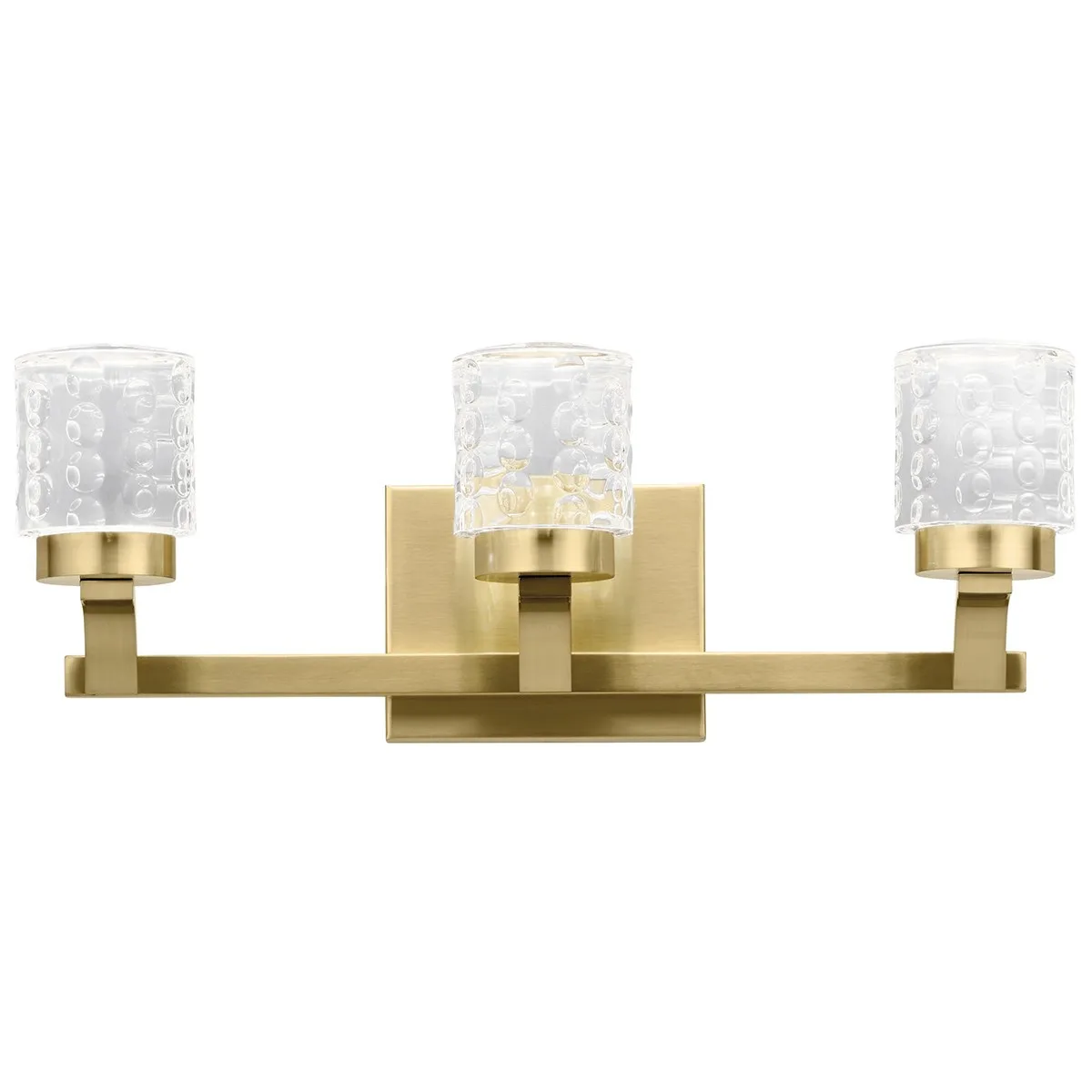 Rene 3-Light LED Bath Vanity Light in Champagne Gold