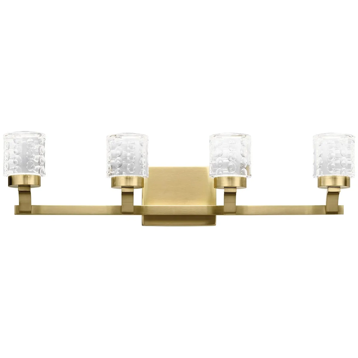 Rene 4-Light LED Bath Vanity Light in Champagne Gold