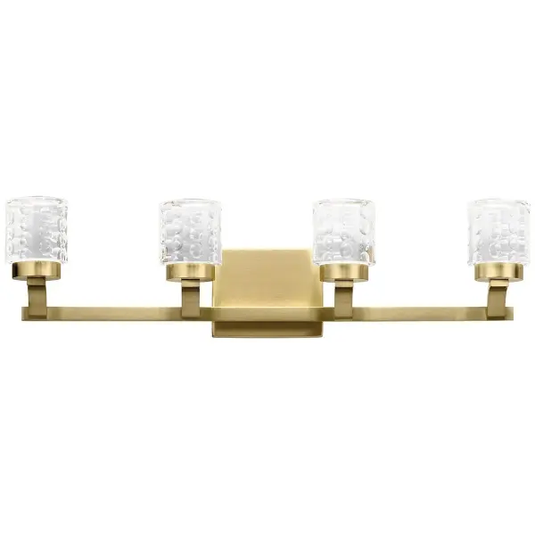 Rene 4-Light LED Bath Vanity Light in Champagne Gold