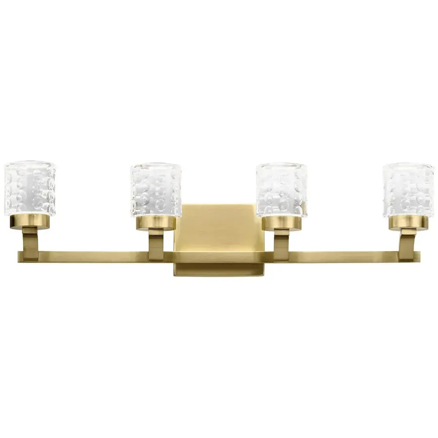 Rene 4-Light LED Bath Vanity Light in Champagne Gold